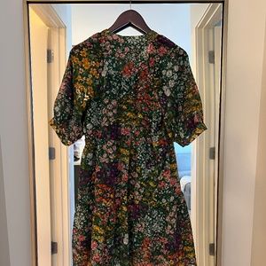 Flowy floral green dress